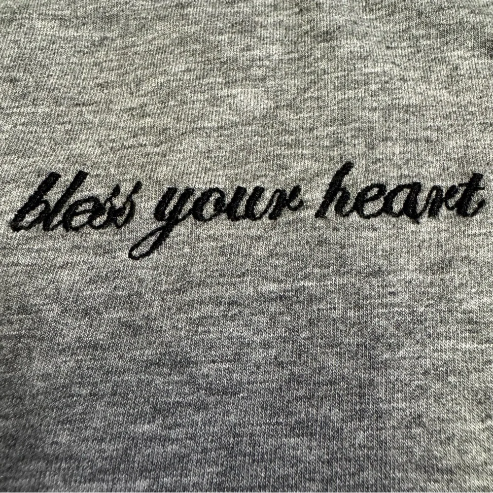 Rachel Hollis Bless Your Heart Grey Long Sleeve Shirt Size XXS Oversized NWOT - Picture 5 of 13